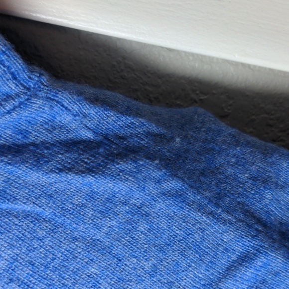 J Crew Factory Blue Wool Mix Short Sleeve Sweater, size small - Picture 5 of 9